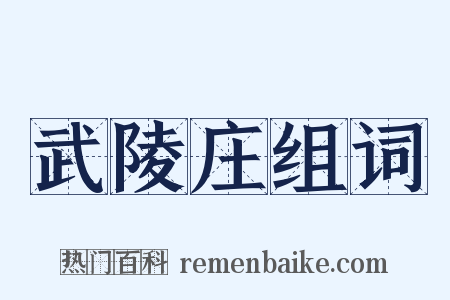 武陵庄组词是什么意思的图片
